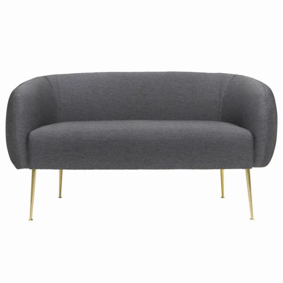 Sofas & Sectionals * | Safavieh Alena Loveseat, Stone, Poly Blend