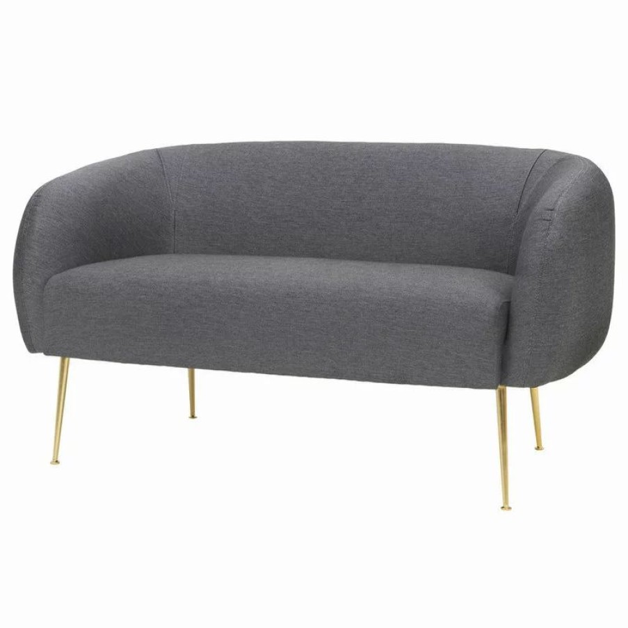 Sofas & Sectionals * | Safavieh Alena Loveseat, Stone, Poly Blend