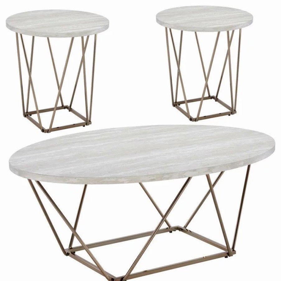 Coffee & Accent Tables * | Steve Silver Rowyn 3Pk Occasional Table Set