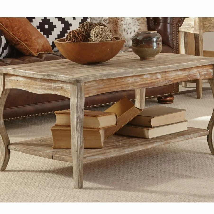 Coffee & Accent Tables * | Bolton Furniture, Inc. Rustic Reclaimed Coffee Table, Driftwood