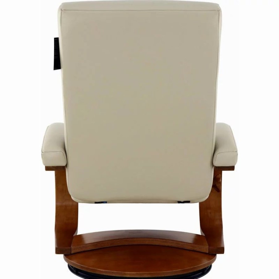 Chairs * | Progressive Furniture Hamilton Recliner And Ottoman In Beige Air Leather