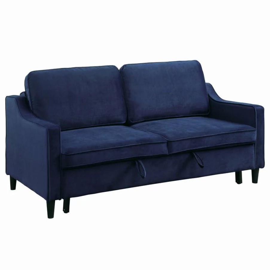 Sofas & Sectionals * | Lexicon Home Dickinson Convertible Studio Sofa With Pull-Out Bed, Navy