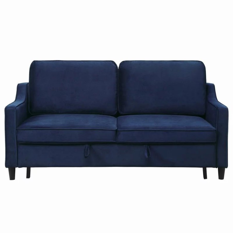 Sofas & Sectionals * | Lexicon Home Dickinson Convertible Studio Sofa With Pull-Out Bed, Navy