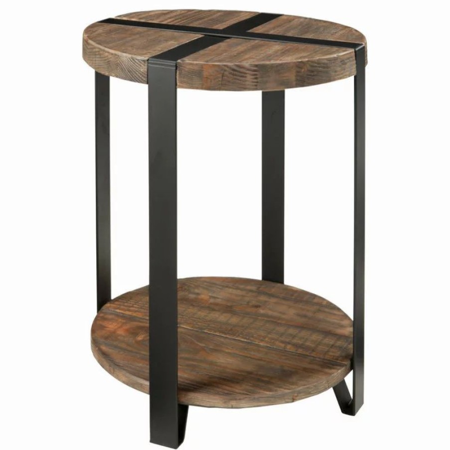 Coffee & Accent Tables * | Bolton Furniture, Inc. Modesto 20 Dia. Reclaimed Wood Round End Table