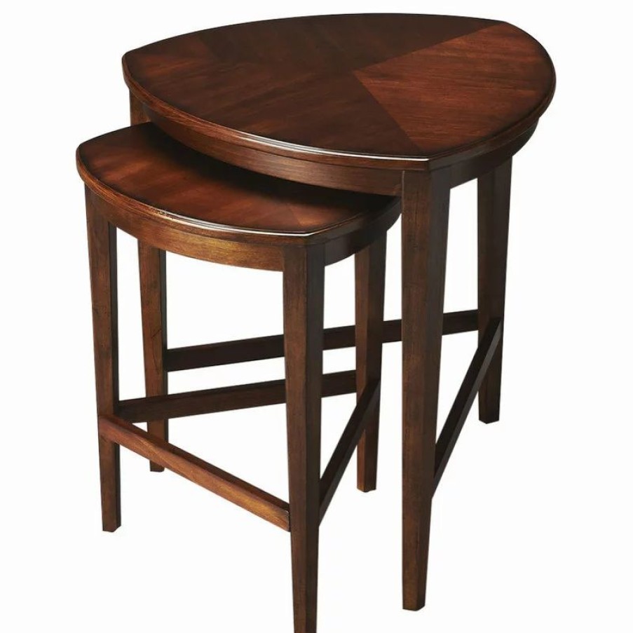 Coffee & Accent Tables * | Butler Specialty Company Finnegan Nesting Tables, Set Of 2, Medium Brown