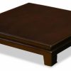 Coffee & Accent Tables * | China Furniture And Arts 16 Inch Dark Brown Elmwood Chinese Square Stand