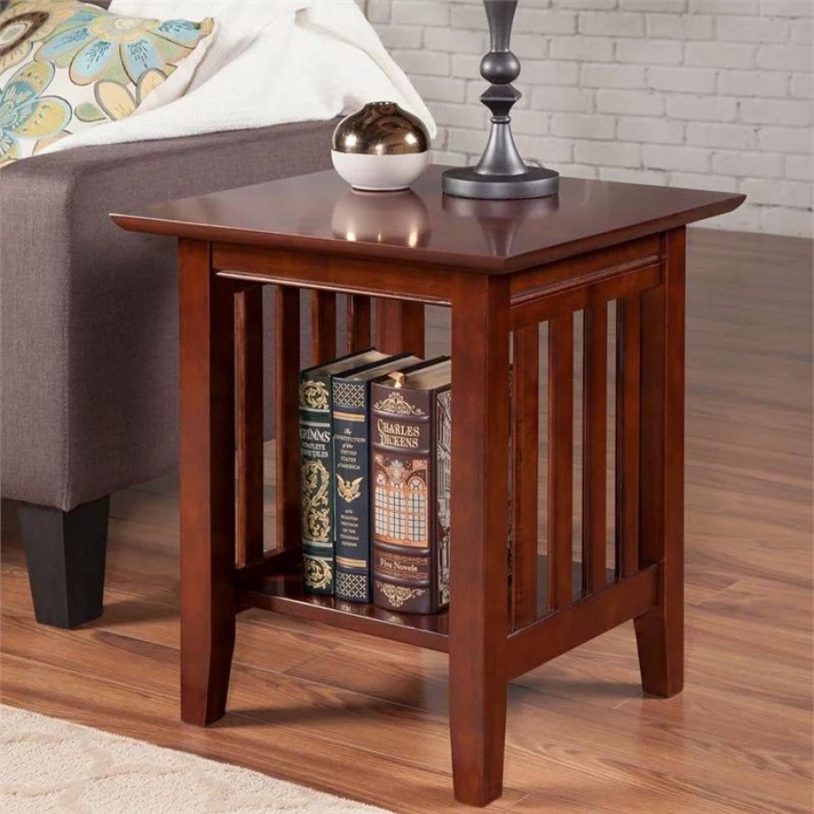 Coffee & Accent Tables * | Afi Mission End Table In Walnut