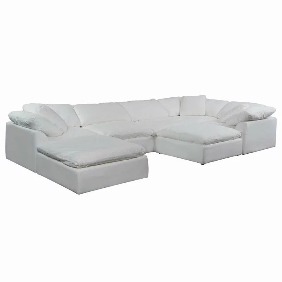 Sofas & Sectionals * | Sunset Trading 7 Piece Slipcovered Sofa With Ottomans Su-1458-81-3C-2A-2O