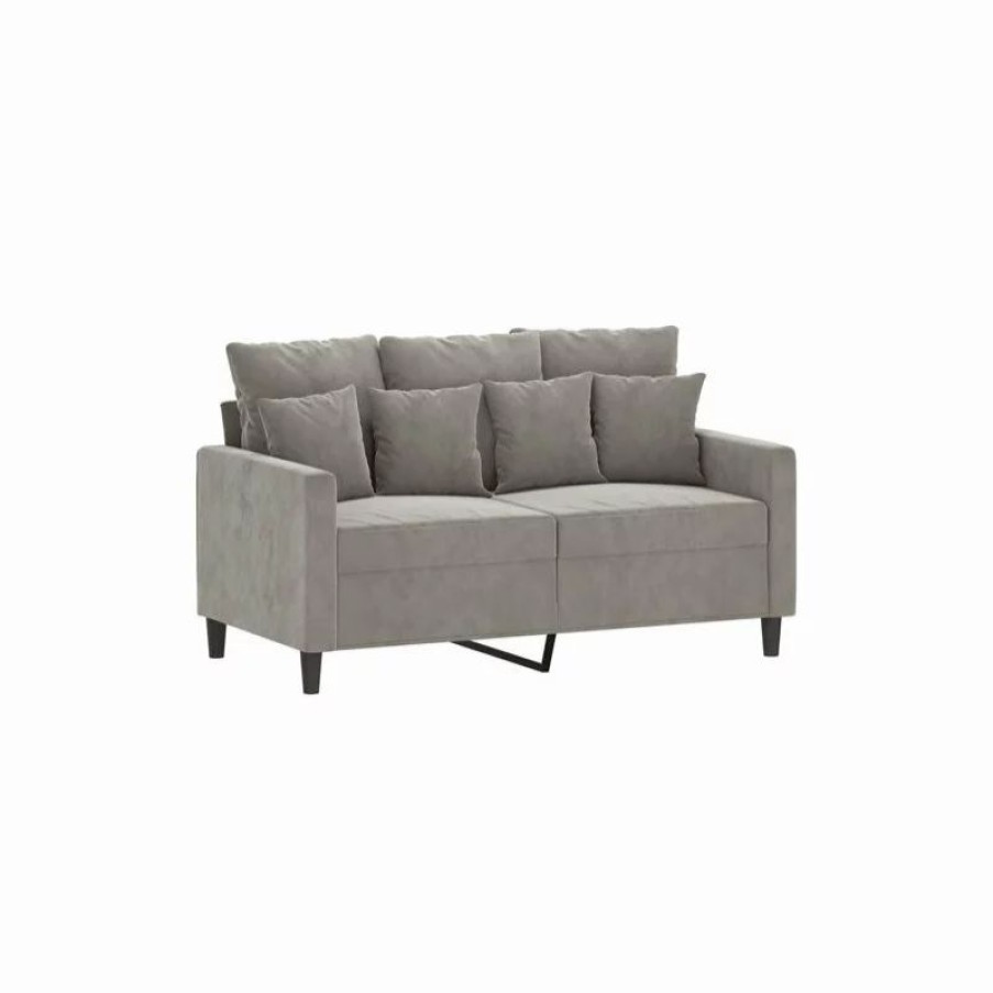 Sofas & Sectionals * | Vida Xl International B.V. Vidaxl 2-Seater Sofa Light Gray Velvet Living Room Lounge Seating Couch Settee