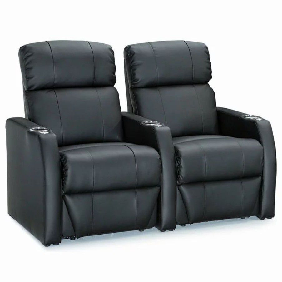 Chairs * | Seatcraft Sienna Home Theater Seating, Black, Row Of 2