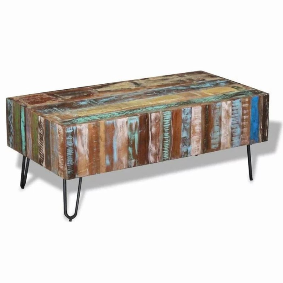 Coffee & Accent Tables * | Vida Xl International B.V. Vidaxl Solid Reclaimed Wood Coffee Table Living Room Side End Accent Table