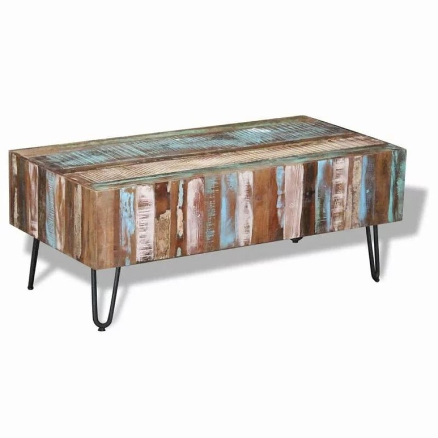 Coffee & Accent Tables * | Vida Xl International B.V. Vidaxl Solid Reclaimed Wood Coffee Table Living Room Side End Accent Table