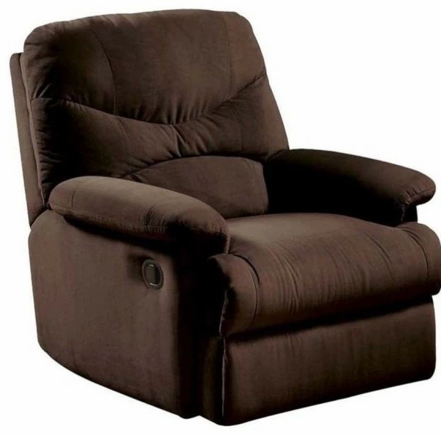 Chairs * | Acme Furniture Arcadia Recliner In Chocolate And Brown