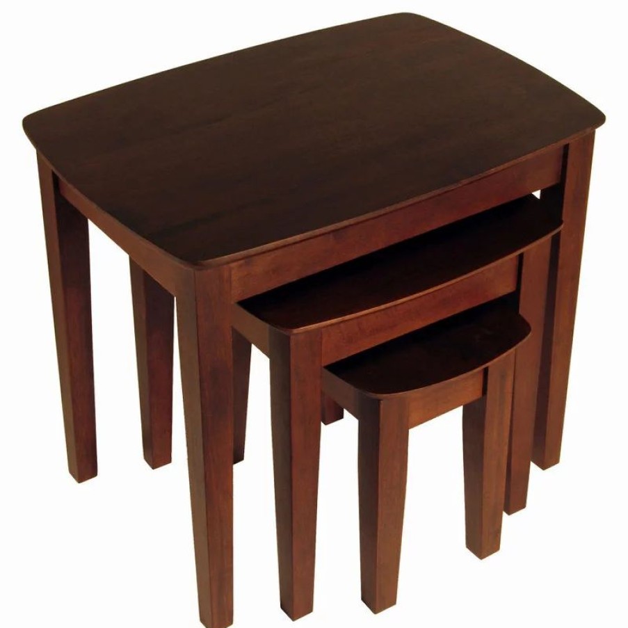 Coffee & Accent Tables * | Winsome Bradley 3-Pc Nesting Table Set