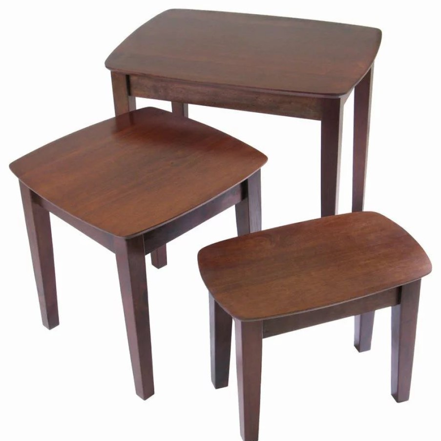 Coffee & Accent Tables * | Winsome Bradley 3-Pc Nesting Table Set