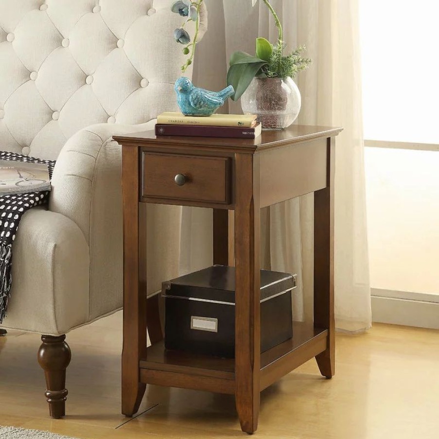 Coffee & Accent Tables * | Acme Furniture Bertie Side Table, Walnut