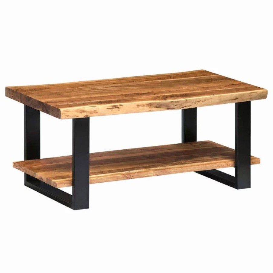 Coffee & Accent Tables * | Bolton Furniture, Inc. Alpine Natural Live Edge Wood Coffee Table