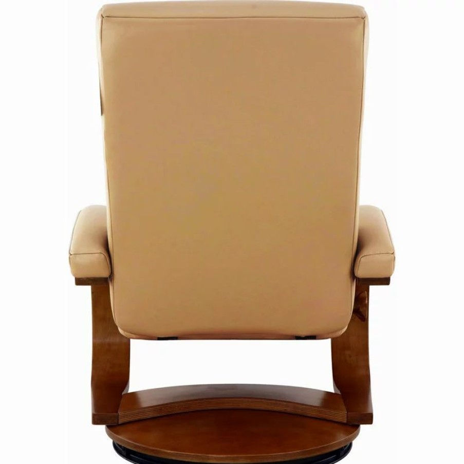 Chairs * | Progressive Furniture Hamilton Recliner And Ottoman In Cobblestone Top Grain Leather