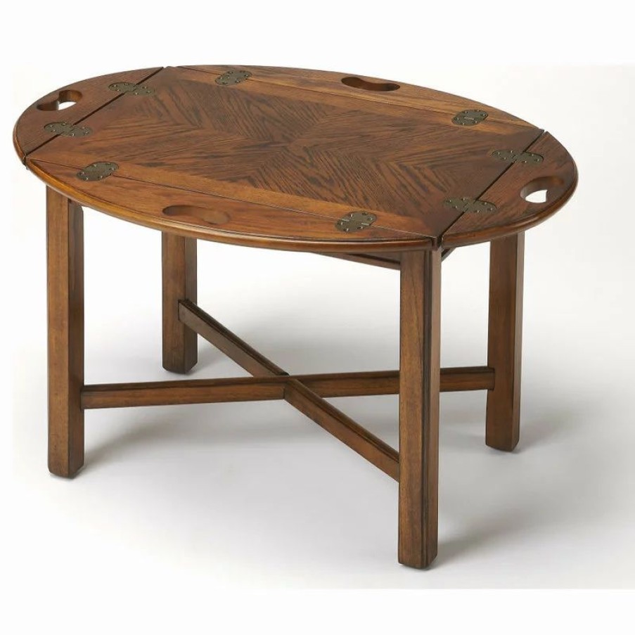 Coffee & Accent Tables * | Butler Specialty Company Butler Carlisle Vintage Oak Butler Table