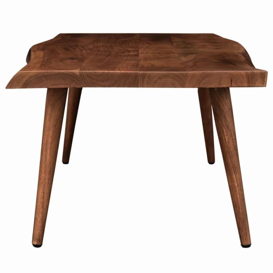 Coffee & Accent Tables * | Whi Solid Wood Live Edge Coffee Table