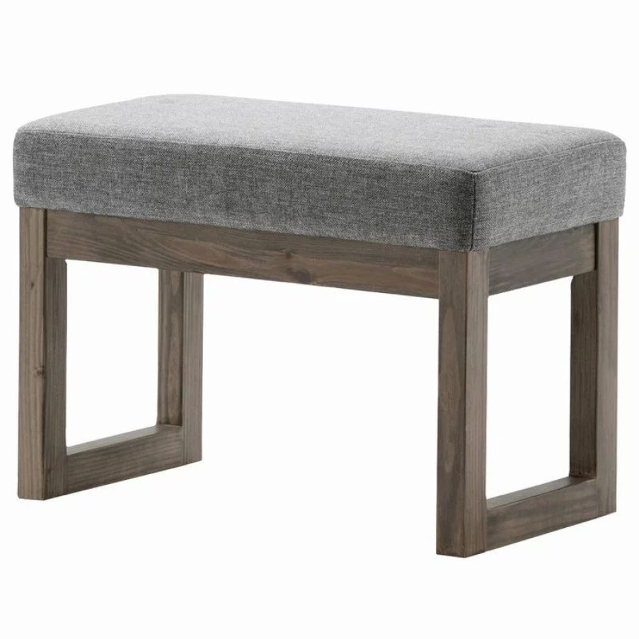 Footstools & Ottomans * | Simpli Home Ltd. Milltown Footstool Small Ottoman Bench