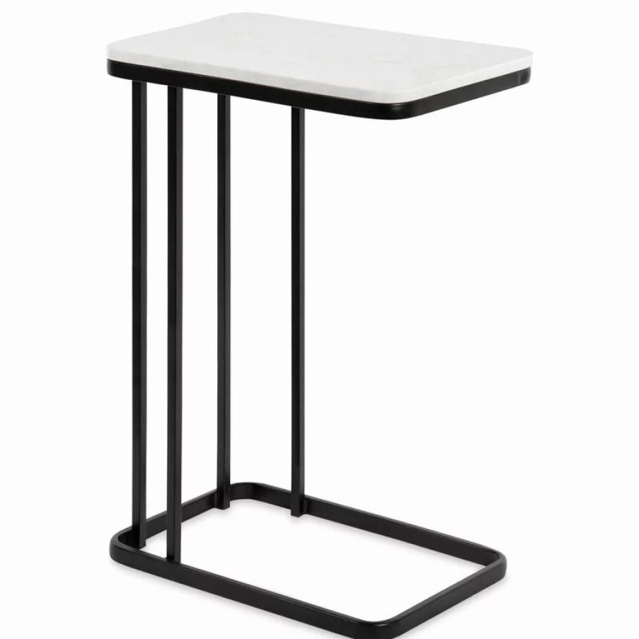 Coffee & Accent Tables * | Uniek Credele Metal Accent C-Table, White