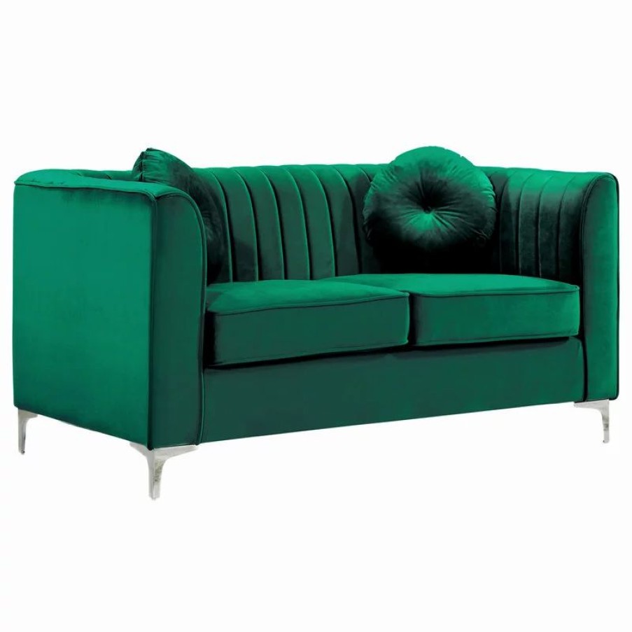 Sofas & Sectionals * | Meridian Furniture Isabelle Velvet Loveseat, Green