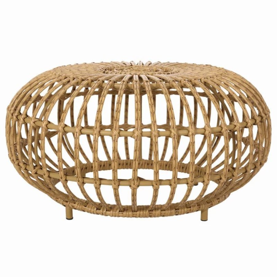 Coffee & Accent Tables * | Gdfstudio Whitetail Wicker Coffee Table