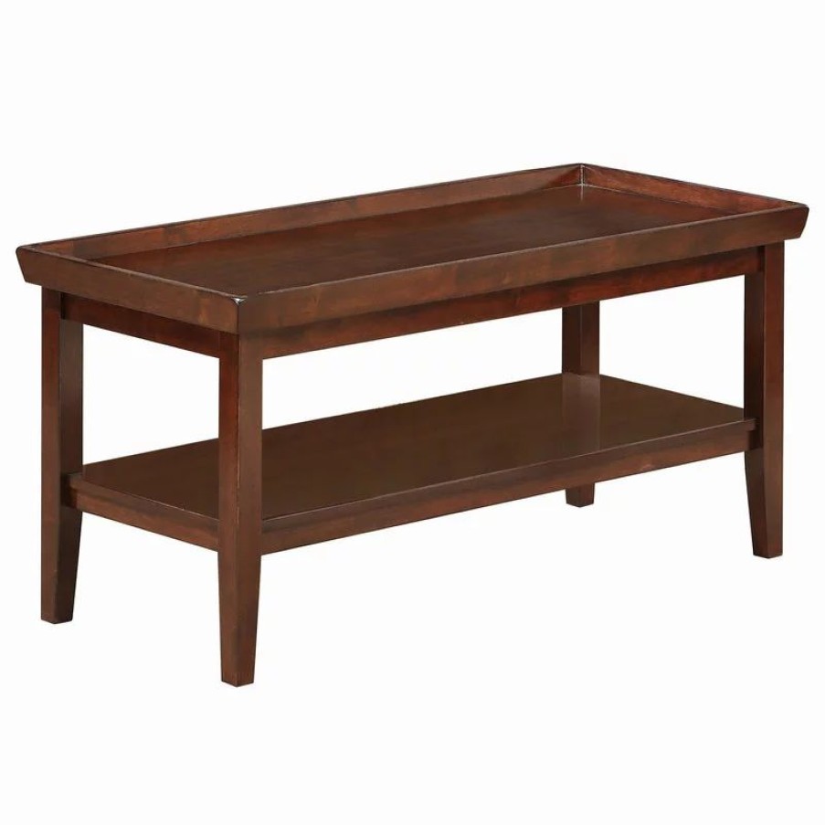 Coffee & Accent Tables * | Convenience Concepts Ledgewood Coffee Table In Espresso Wood Finish