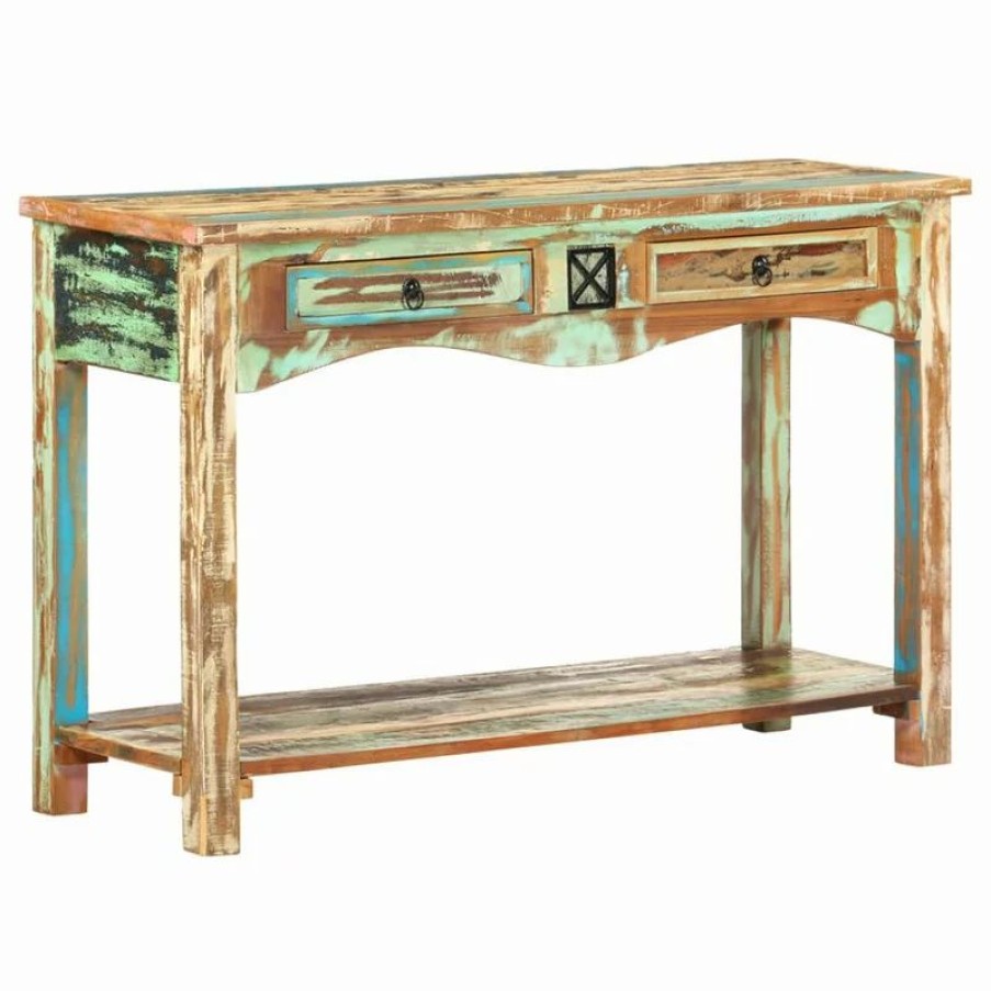 Console Tables * | Vida Xl International B.V. Vidaxl Console Table 47.2 Solid Reclaimed Wood Side Hall Stand Storage Home