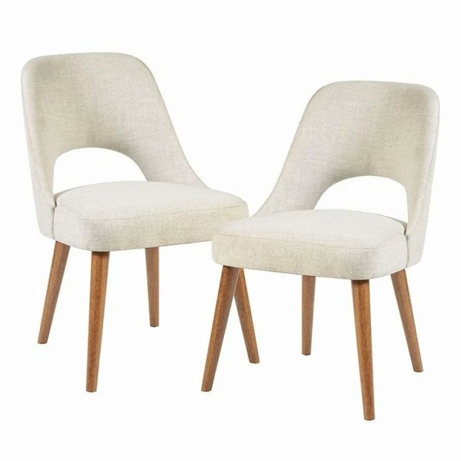 Chairs * | Olliix The Jackson Dining Chairs, Cream/White Set Of 2