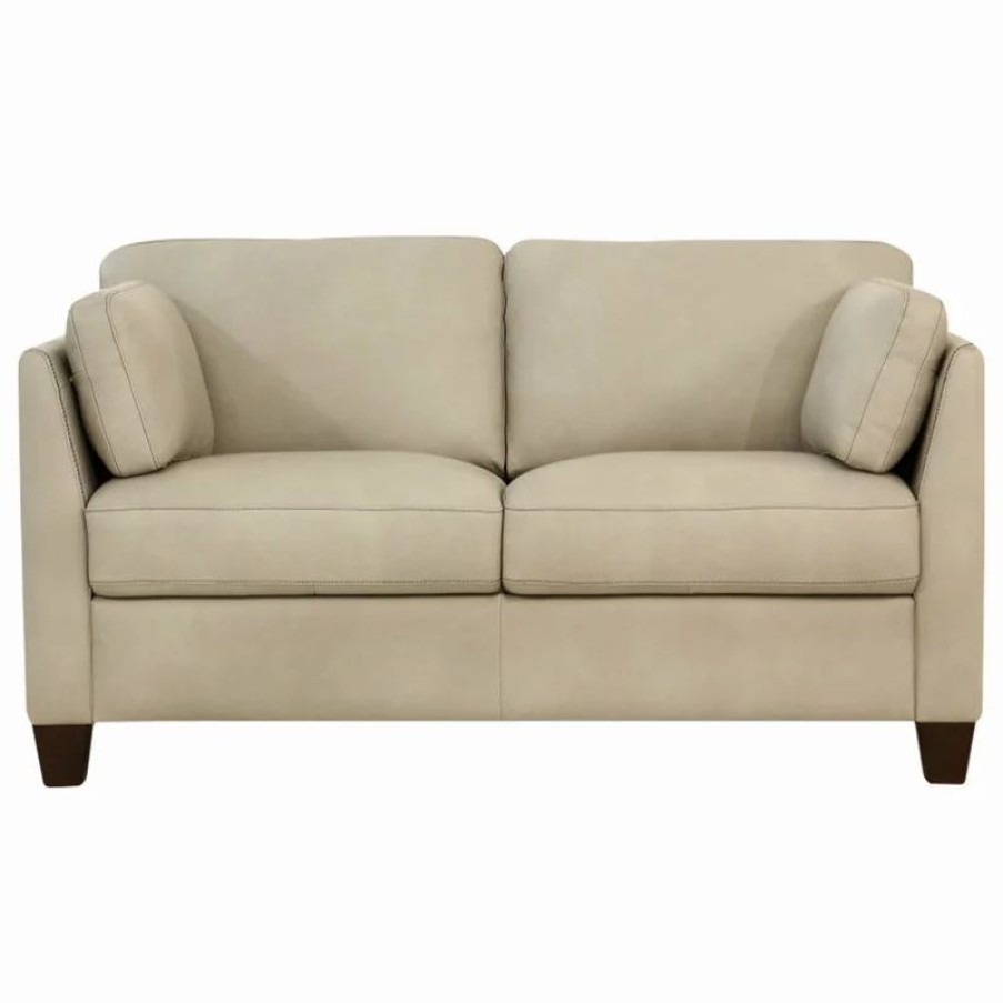 Sofas & Sectionals * | Acme Furniture Acme Matias Loveseat, Dusty White Leather