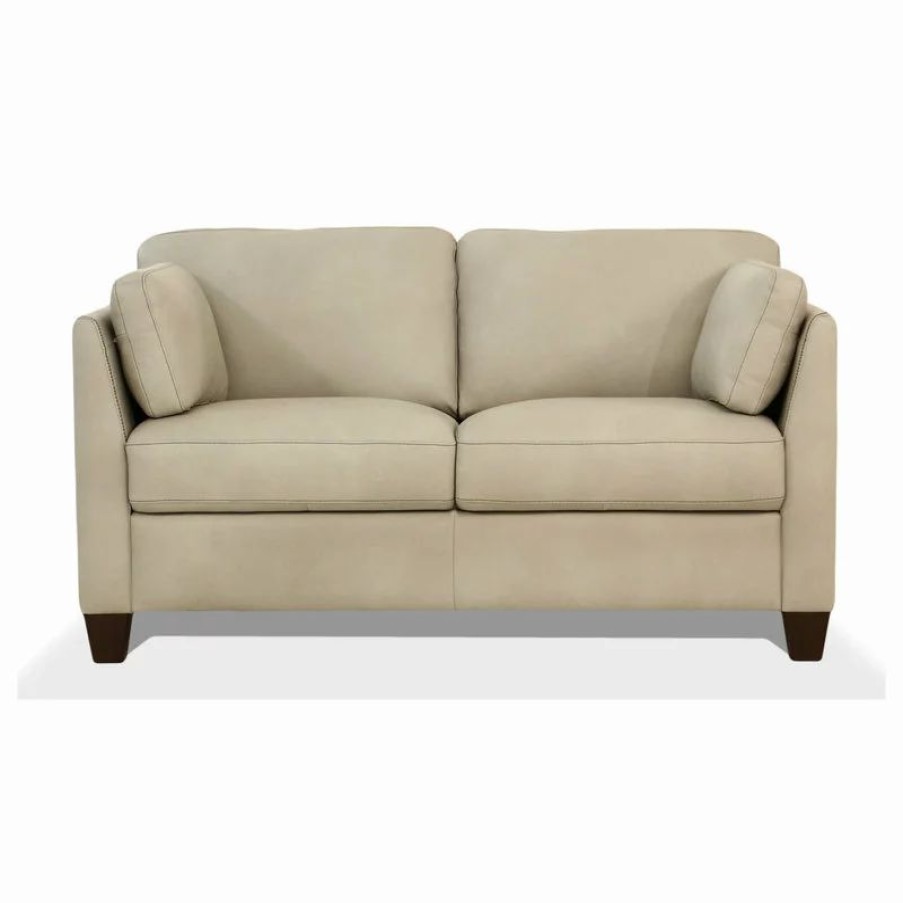 Sofas & Sectionals * | Acme Furniture Acme Matias Loveseat, Dusty White Leather