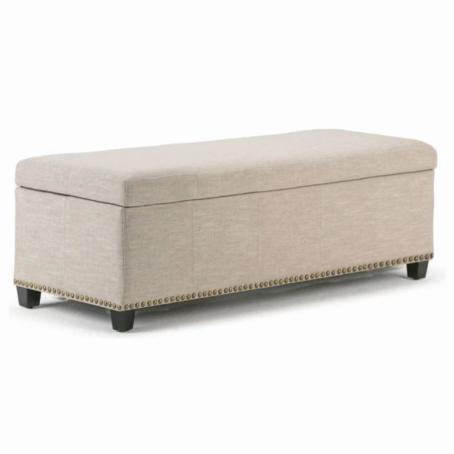 Footstools & Ottomans * | Simpli Home Ltd. Kingsley Large Storage Ottoman