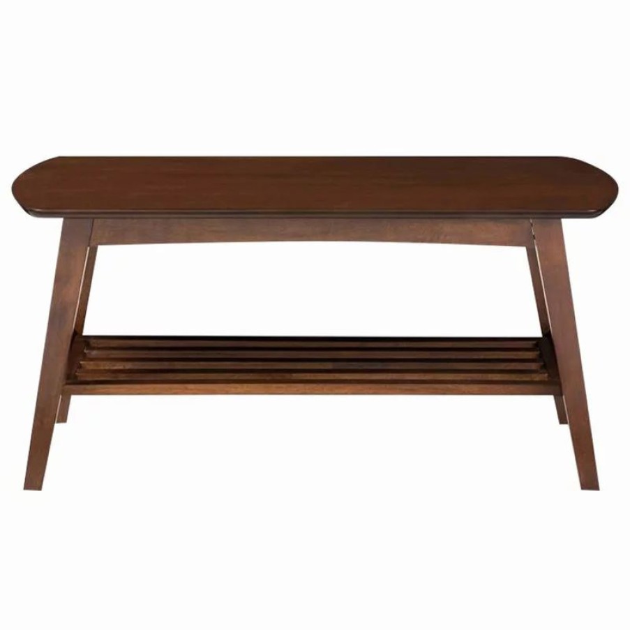 Coffee & Accent Tables * | Baxton Studio Sacramento Coffee Table, Walnut Dark Brown