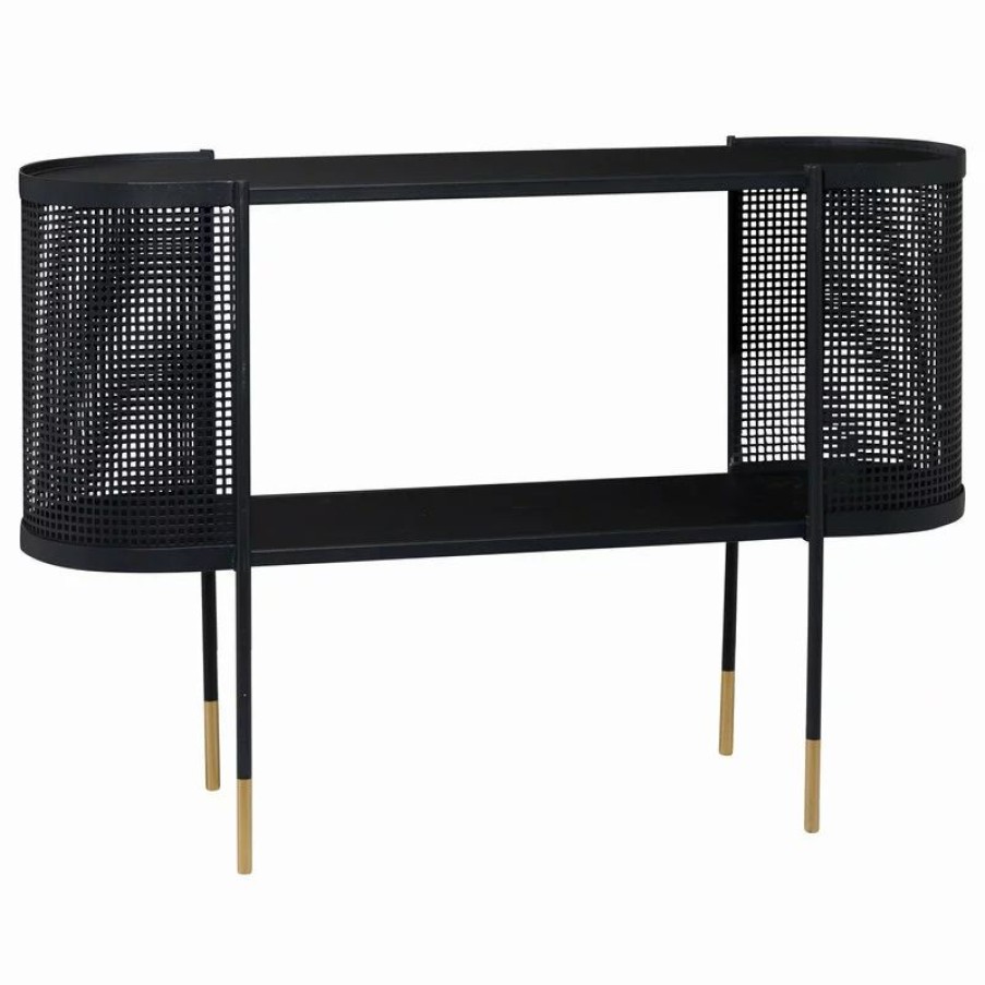 Console Tables * | Brimfield & May Contemporary Black Metal Console Table 43309