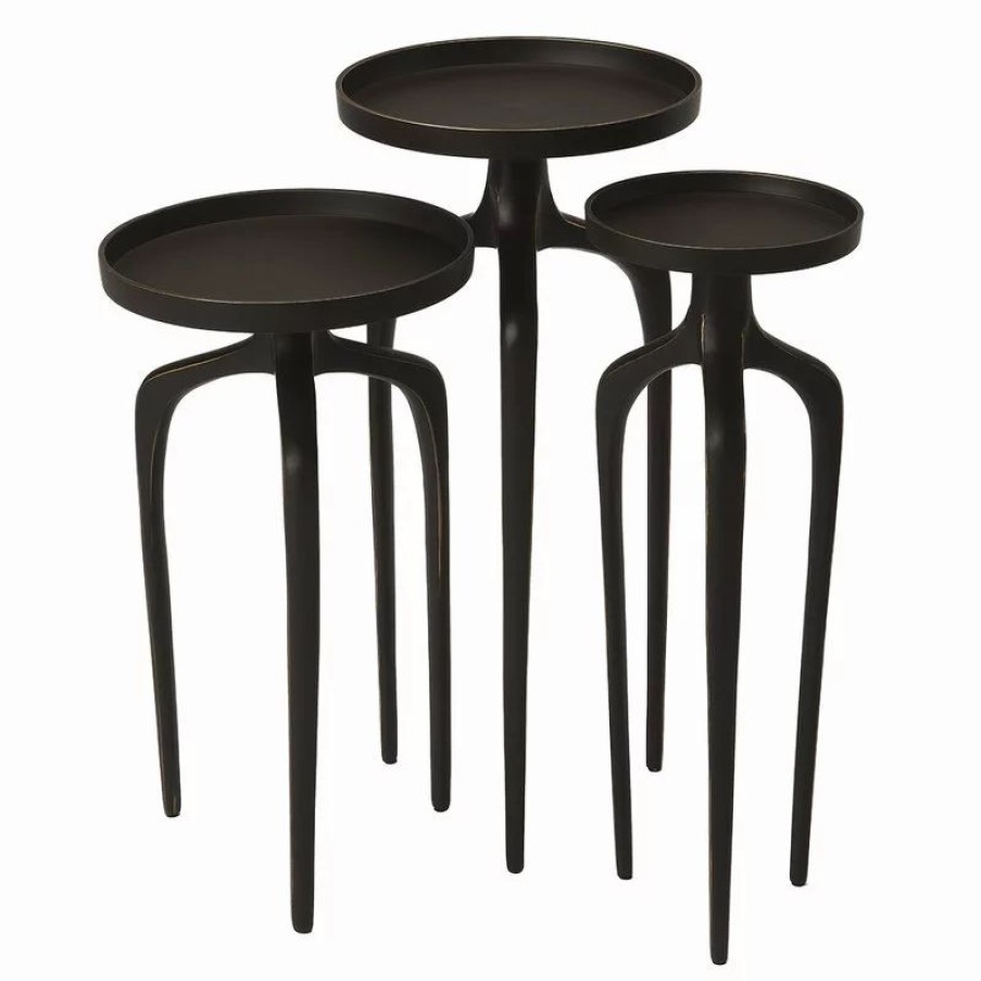 Coffee & Accent Tables * | Butler Specialty Company Butler Modern Loft Round Black Accent Table 4421295