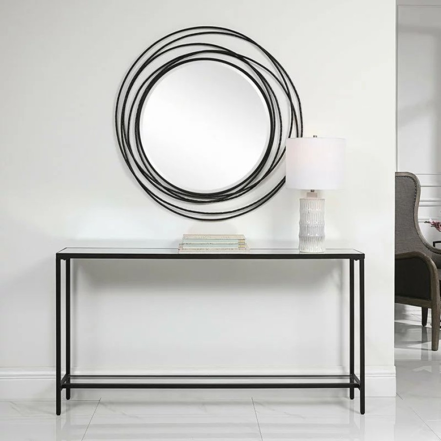 Console Tables * | Uttermost Hayley Black Console Table 24997