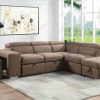 Sofas & Sectionals * | Acme Furniture Acme Acoose Ottoman With Storage, Brown Fabric