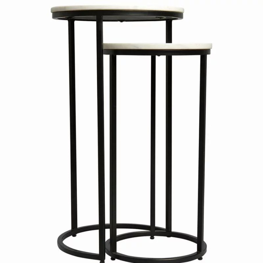 Coffee & Accent Tables * | Best Home Fashion Ellery Marble Nesting Tables