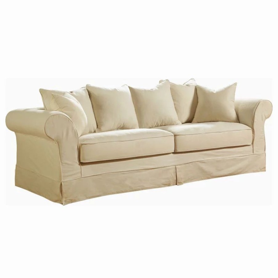 Sofas & Sectionals * | Fully Wind Co., Ltd. Luna Slipcover Sofa, Cream